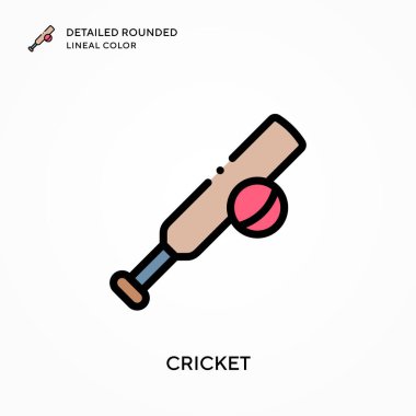 Cırcır böceği yuvarlak çizgi rengini detaylandırdı. Modern vektör illüstrasyon kavramları. Düzenlemesi ve kişiselleştirmesi kolay.