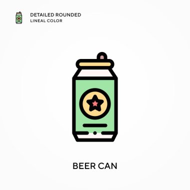 Bira yuvarlak yuvarlak çizgi rengini detaylandırır. Modern vektör illüstrasyon kavramları. Düzenlemesi ve kişiselleştirmesi kolay.