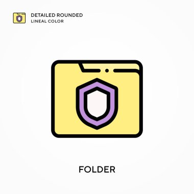 Dizin ayrıntılı yuvarlak çizgi rengi. Modern vektör illüstrasyon kavramları. Düzenlemesi ve kişiselleştirmesi kolay.