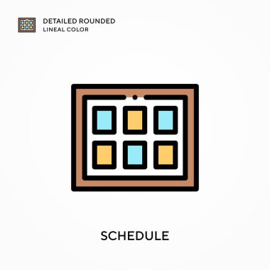 Ayrıntılı yuvarlak çizgi rengini ayarla. Modern vektör illüstrasyon kavramları. Düzenlemesi ve kişiselleştirmesi kolay.