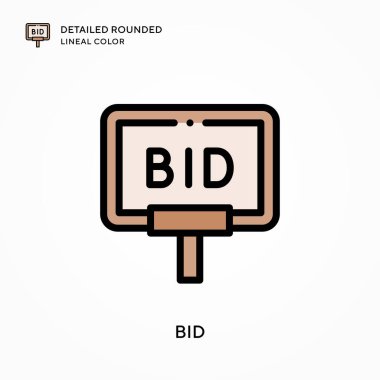 Ayrıntılı yuvarlak çizgi rengi teklif et. Modern vektör illüstrasyon kavramları. Düzenlemesi ve kişiselleştirmesi kolay.