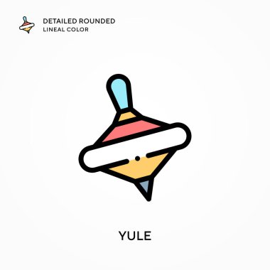 Noel ayrıntılı yuvarlak çizgisel renk. Modern vektör illüstrasyon kavramları. Düzenlemesi ve kişiselleştirmesi kolay.