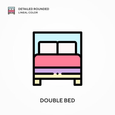 Çift katlı detaylı yuvarlak çizgi rengi. Modern vektör illüstrasyon kavramları. Düzenlemesi ve kişiselleştirmesi kolay.