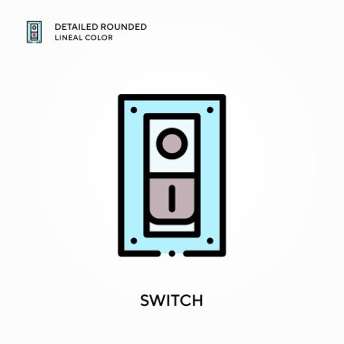 Ayrıntılı yuvarlak çizgi rengini değiştir. Modern vektör illüstrasyon kavramları. Düzenlemesi ve kişiselleştirmesi kolay.