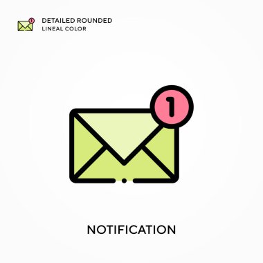 Bilgilendirme ayrıntılı yuvarlak çizgi rengi. Modern vektör illüstrasyon kavramları. Düzenlemesi ve kişiselleştirmesi kolay.