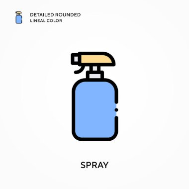 Sprey detaylı yuvarlak çizgisel renk. Modern vektör illüstrasyon kavramları. Düzenlemesi ve kişiselleştirmesi kolay.