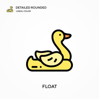 Ayrıntılı yuvarlak doğrusal renk vektör simgesini yüzdür. Web mobil UI ögesi için resimleme sembolü tasarım şablonu. Düzenlenebilir vuruşlarda mükemmel renk modern piktogram. İş projeniz için simgeleri süzül