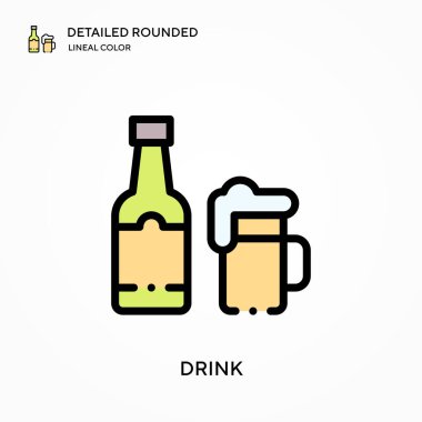 Ayrıntılı yuvarlak doğrusal renk vektör ikonu iç. Web mobil UI ögesi için resimleme sembolü tasarım şablonu. Düzenlenebilir vuruşlarda mükemmel renk modern piktogram. İş projen için simge iç