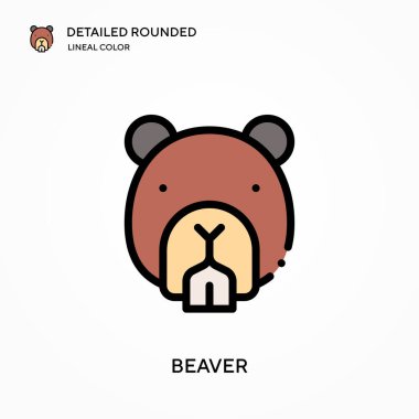 Kunduz ayrıntılı yuvarlak doğrusal renk vektör simgesi. Web mobil UI ögesi için resimleme sembolü tasarım şablonu. Düzenlenebilir vuruşlarda mükemmel renk modern piktogram. İş projeniz için kunduz simgeleri