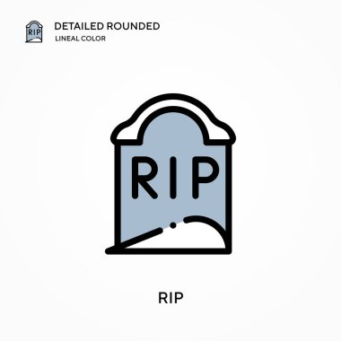 Ayrıntılı yuvarlak doğrusal renk vektör simgesini yırt. Web mobil UI ögesi için resimleme sembolü tasarım şablonu. Düzenlenebilir vuruşlarda mükemmel renk modern piktogram. İş projeniz için simgeleri aktar