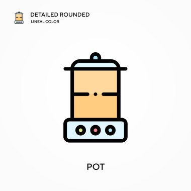 Ot detaylı yuvarlak doğrusal renk vektör simgesi. Web mobil UI ögesi için resimleme sembolü tasarım şablonu. Düzenlenebilir vuruşlarda mükemmel renk modern piktogram. İş projeniz için esrar simgeleri