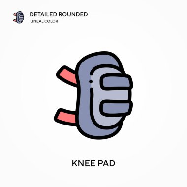 Dizlik ayrıntılı yuvarlak doğrusal renk vektör simgesi. Web mobil UI ögesi için resimleme sembolü tasarım şablonu. Düzenlenebilir vuruşlarda mükemmel renk modern piktogram. İş projeniz için dizlik simgeleri