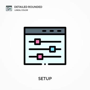 Ayrıntılı yuvarlak doğrusal renk vektör simgesini ayarla. Web mobil UI ögesi için resimleme sembolü tasarım şablonu. Düzenlenebilir vuruşlarda mükemmel renk modern piktogram. İş projeniz için simgeleri ayarlayın