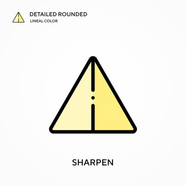 Ayrıntılı yuvarlak doğrusal renk vektör simgesini keskinleştir. Web mobil UI ögesi için resimleme sembolü tasarım şablonu. Düzenlenebilir vuruşlarda mükemmel renk modern piktogram. İş projeniz için simgeleri keskinleştirin