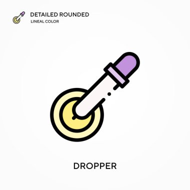 Düşüren ayrıntılı yuvarlak doğrusal renk vektör simgesi. Web mobil UI ögesi için resimleme sembolü tasarım şablonu. Düzenlenebilir vuruşlarda mükemmel renk modern piktogram. İş projeniz için indirme simgeleri