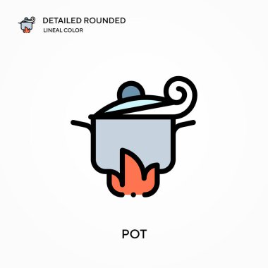 Ot detaylı yuvarlak doğrusal renk vektör simgesi. Web mobil UI ögesi için resimleme sembolü tasarım şablonu. Düzenlenebilir vuruşlarda mükemmel renk modern piktogram. İş projeniz için esrar simgeleri