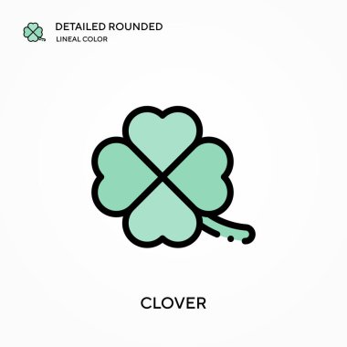 Yonca yuvarlak doğrusal renk vektör simgesini detaylı olarak açıkladı. Web mobil UI ögesi için resimleme sembolü tasarım şablonu. Düzenlenebilir vuruşlarda mükemmel renk modern piktogram. İş projeniz için yonca simgeleri