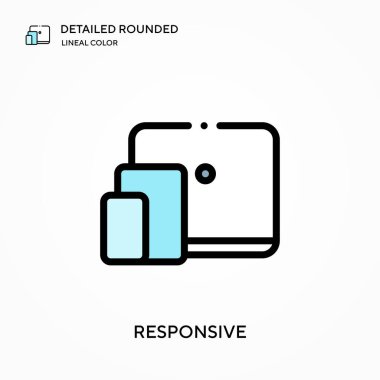 Yanıt detaylı yuvarlak doğrusal renk vektörü ikonu. Web mobil UI ögesi için resimleme sembolü tasarım şablonu. Düzenlenebilir vuruşlarda mükemmel renk modern piktogram. İş projeniz için ilgili simgeler