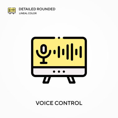Ses kontrolü yuvarlak lineal renk vektörü simgesini detaylı olarak açıkladı. Web mobil UI ögesi için resimleme sembolü tasarım şablonu. Düzenlenebilir vuruşlarda mükemmel renk modern piktogram. İş projeniz için ses kontrol simgeleri