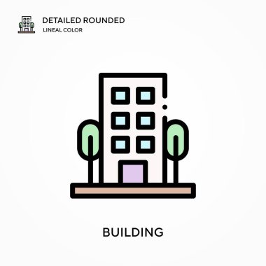 Ayrıntılı yuvarlak doğrusal renk vektör simgesi oluşturuluyor. Web mobil UI ögesi için resimleme sembolü tasarım şablonu. Düzenlenebilir vuruşlarda mükemmel renk modern piktogram. İş projeniz için simge oluşturma