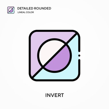Ayrıntılı yuvarlak doğrusal renk vektör simgesini tersine çevir. Web mobil UI ögesi için resimleme sembolü tasarım şablonu. Düzenlenebilir vuruşlarda mükemmel renk modern piktogram. İş projeniz için simgeleri tersine çevir