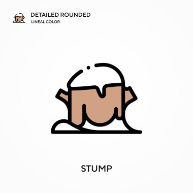 Ayrıntılı yuvarlak doğrusal renk vektör simgesini damgalayın. Web mobil UI ögesi için resimleme sembolü tasarım şablonu. Düzenlenebilir vuruşlarda mükemmel renk modern piktogram. İş projeniz için simgeleri damgalayın