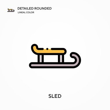 Ayrıntılı yuvarlak doğrusal renk vektör simgesi. Web mobil UI ögesi için resimleme sembolü tasarım şablonu. Düzenlenebilir vuruşlarda mükemmel renk modern piktogram. İş projeniz için kızak simgeleri