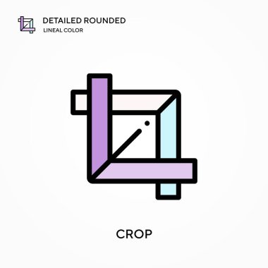 Kırpılmış ayrıntılı yuvarlak doğrusal renk vektör simgesi. Web mobil UI ögesi için resimleme sembolü tasarım şablonu. Düzenlenebilir vuruşlarda mükemmel renk modern piktogram. İş projeniz için ekin simgeleri