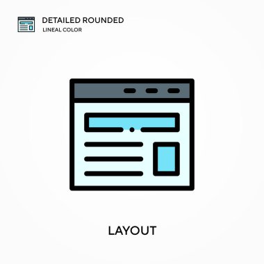 Ayrıntılı yuvarlak doğrusal renk vektörü simgesi. Web mobil UI ögesi için resimleme sembolü tasarım şablonu. Düzenlenebilir vuruşlarda mükemmel renk modern piktogram. İş projeniz için yerleşim simgeleri