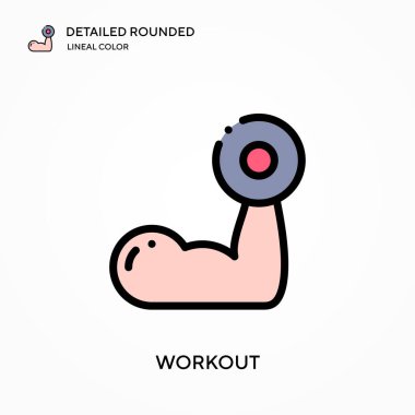 Detaylı yuvarlak doğrusal renk vektörü simgesi üzerinde çalış. Web mobil UI ögesi için resimleme sembolü tasarım şablonu. Düzenlenebilir vuruşlarda mükemmel renk modern piktogram. İş projeniz için çalışma simgeleri