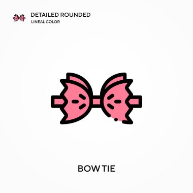 Papyon ayrıntılı yuvarlak doğrusal renk vektör simgesi. Web mobil UI ögesi için resimleme sembolü tasarım şablonu. Düzenlenebilir vuruşlarda mükemmel renk modern piktogram. İş projeniz için papyon simgeleri