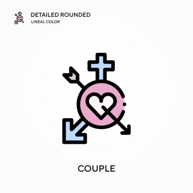 Ayrıntılı yuvarlak doğrusal renk vektör ikonu. Web mobil UI ögesi için resimleme sembolü tasarım şablonu. Düzenlenebilir vuruşlarda mükemmel renk modern piktogram. İş projeniz için birkaç simge