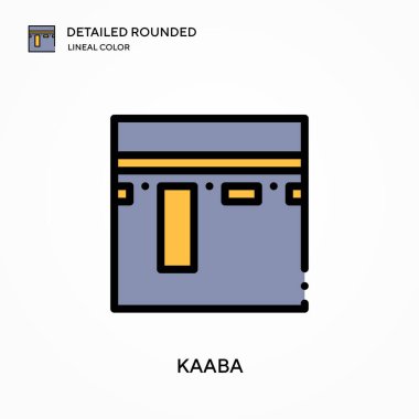Kabe ayrıntılı yuvarlak doğrusal renk vektör simgesi. Web mobil UI ögesi için resimleme sembolü tasarım şablonu. Düzenlenebilir vuruşlarda mükemmel renk modern piktogram. İş projeniz için Kabe simgeleri