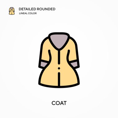 Kaplama detaylı yuvarlak doğrusal renk vektör simgesi. Web mobil UI ögesi için resimleme sembolü tasarım şablonu. Düzenlenebilir vuruşlarda mükemmel renk modern piktogram. İş projeniz için manto simgeleri