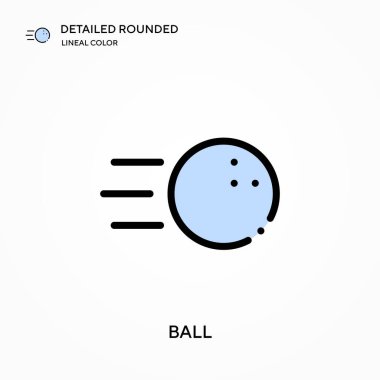 Topun ayrıntılı yuvarlak çizgisel renk vektör simgesi. Web mobil UI ögesi için resimleme sembolü tasarım şablonu. Düzenlenebilir vuruşlarda mükemmel renk modern piktogram. İş projeniz için top simgeleri