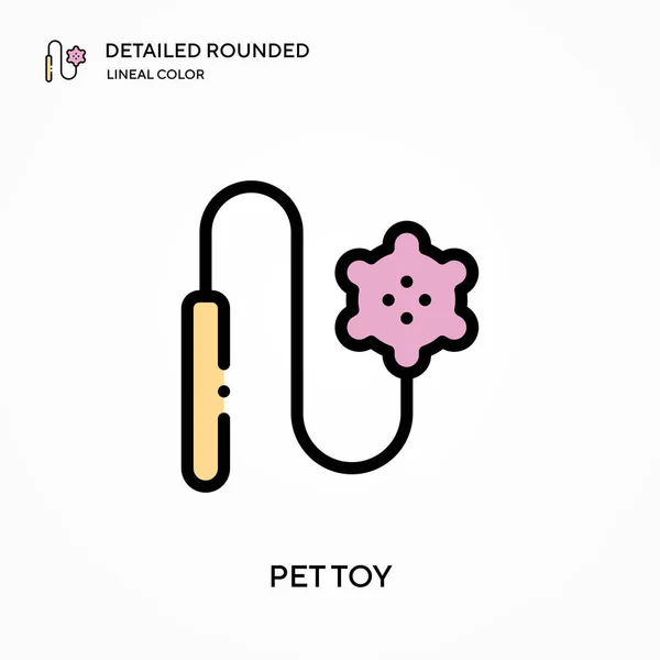 Pet toy detailed rounded lineal color vector icon. Illustration symbol design template for web mobile UI element. Perfect color modern pictogram on editable stroke. Pet toy icons for your business project