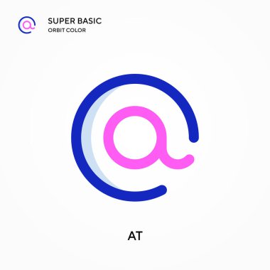 Süper temel yörünge renk vektör simgesinde. Web mobil UI ögesi için resimleme sembolü tasarım şablonu. Düzenlenebilir vuruş üzerine mükemmel renk modern pictogram.