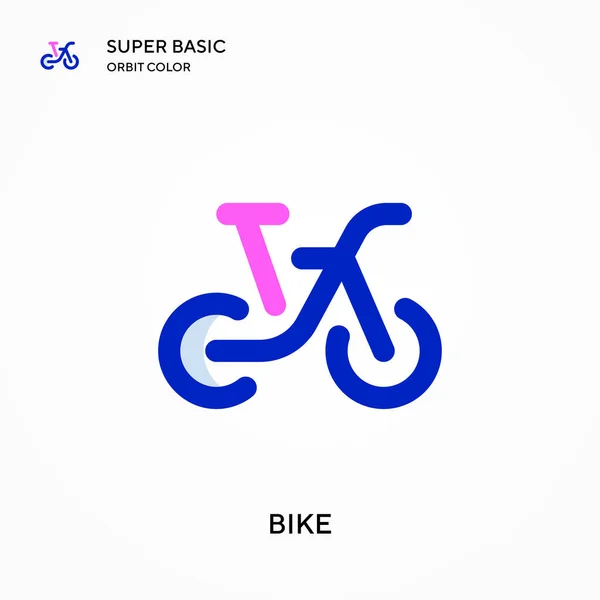 Bicicleta Super Básica Órbita Icono Vector Color Plantilla Diseño Símbolo — Archivo Imágenes Vectoriales