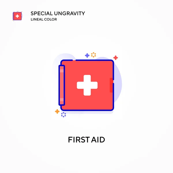First Aid Special Ungravity Lineal Color Icon Modern Vector Illustration — Stock Vector