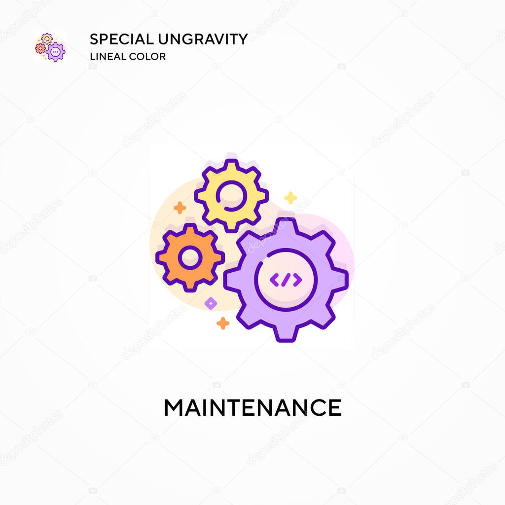 Maintenance special ungravity lineal color icon. Modern vector illustration concepts. Easy to edit and customize.