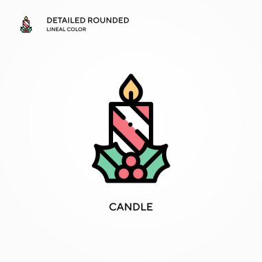 Mum vektör simgesi. Modern vektör illüstrasyon kavramları. Düzenlemesi ve kişiselleştirmesi kolay.