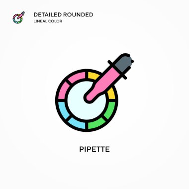 Pipette vektör simgesi. Modern vektör illüstrasyon kavramları. Düzenlemesi ve kişiselleştirmesi kolay.