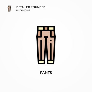 Pantolon vektör simgesi. Modern vektör illüstrasyon kavramları. Düzenlemesi ve kişiselleştirmesi kolay.