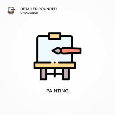 Vektör simgesi boyanıyor. Modern vektör illüstrasyon kavramları. Düzenlemesi ve kişiselleştirmesi kolay.