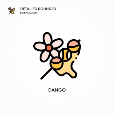 Dango vektör simgesi. Modern vektör illüstrasyon kavramları. Düzenlemesi ve kişiselleştirmesi kolay.