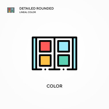 Renk vektör simgesi. Modern vektör illüstrasyon kavramları. Düzenlemesi ve kişiselleştirmesi kolay.