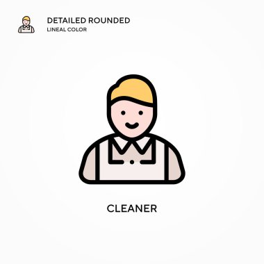 Daha temiz vektör simgesi. Modern vektör illüstrasyon kavramları. Düzenlemesi ve kişiselleştirmesi kolay.