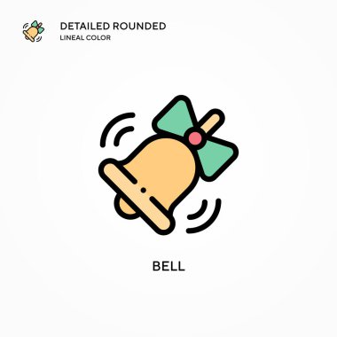 Çan vektör simgesi. Modern vektör illüstrasyon kavramları. Düzenlemesi ve kişiselleştirmesi kolay.
