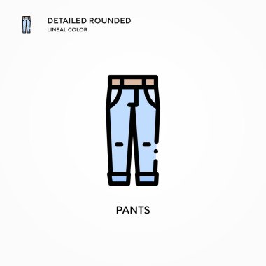 Pantolon vektör simgesi. Modern vektör illüstrasyon kavramları. Düzenlemesi ve kişiselleştirmesi kolay.