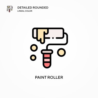 Boya silindiri vektör simgesi. Modern vektör illüstrasyon kavramları. Düzenlemesi ve kişiselleştirmesi kolay.